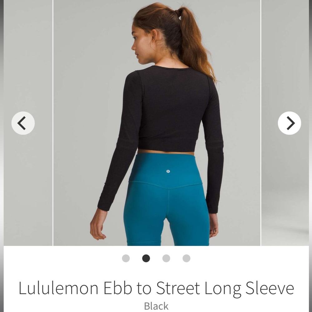 Lululemon Athletica Black Long Sleeve Top